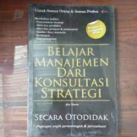 Belajar Manajemen dari konsultasi  strategi